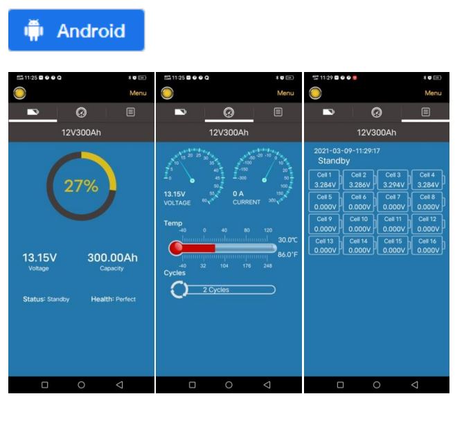 Bateria litio bluetooth Android